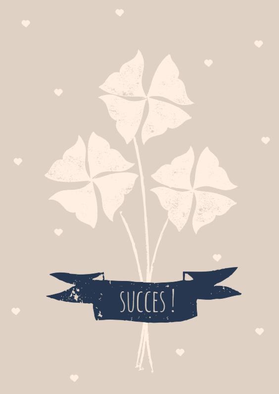 Succes Kaart Klavertje Vier - A - Succes kaarten Succes kaarten - Succes Kaart Klavertje Vier - A