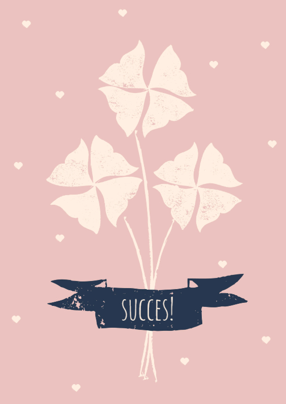 Succes Kaart Klavertjes vier - Succes kaarten Succes kaarten - Succes Kaart Klavertjes vier