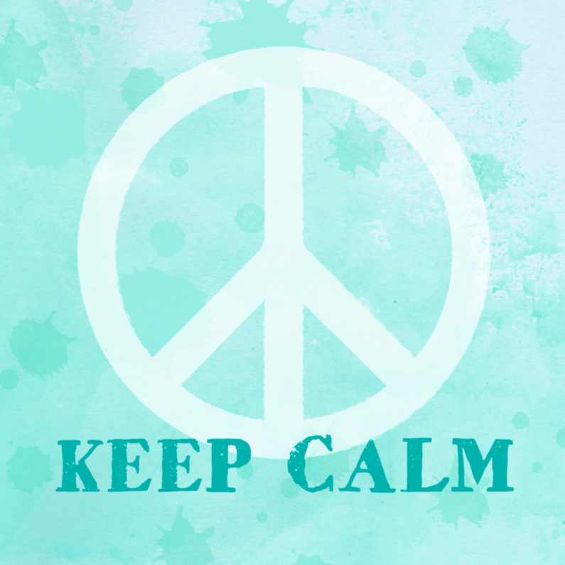 Succes kaart peace aquarel mint - Succes kaarten Succes kaarten - Succes kaart peace aquarel mint