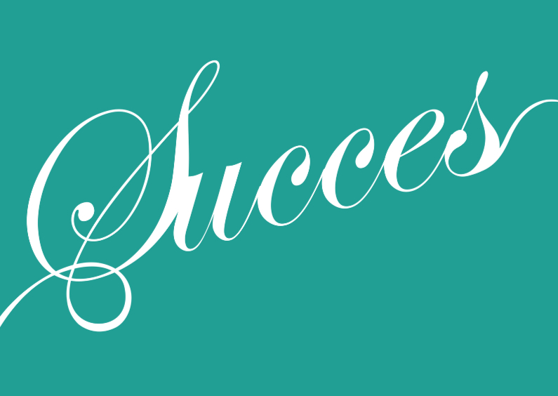 Succes kaart tekst groen - Succes kaarten Succes kaarten - Succes kaart tekst groen