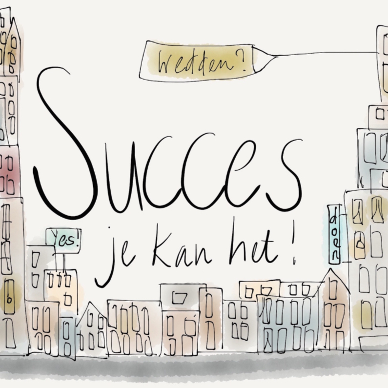 Succes kaartje Je kan het! - Succes kaarten Succes kaarten - Succes kaartje Je kan het!