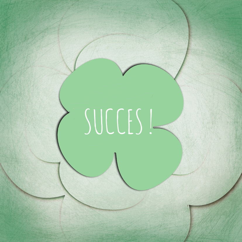 Succes klaver groen - Succes kaarten Succes kaarten - Succes klaver groen