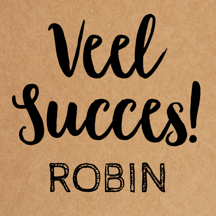 Succes Letters en kraft - Succes kaarten Succes kaarten - Succes Letters en kraft