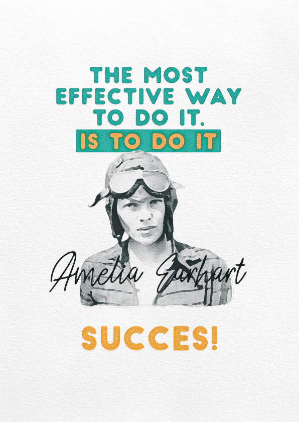 Succeskaart - Amelia Earhart - Succes kaarten Succes kaarten - Succeskaart - Amelia Earhart