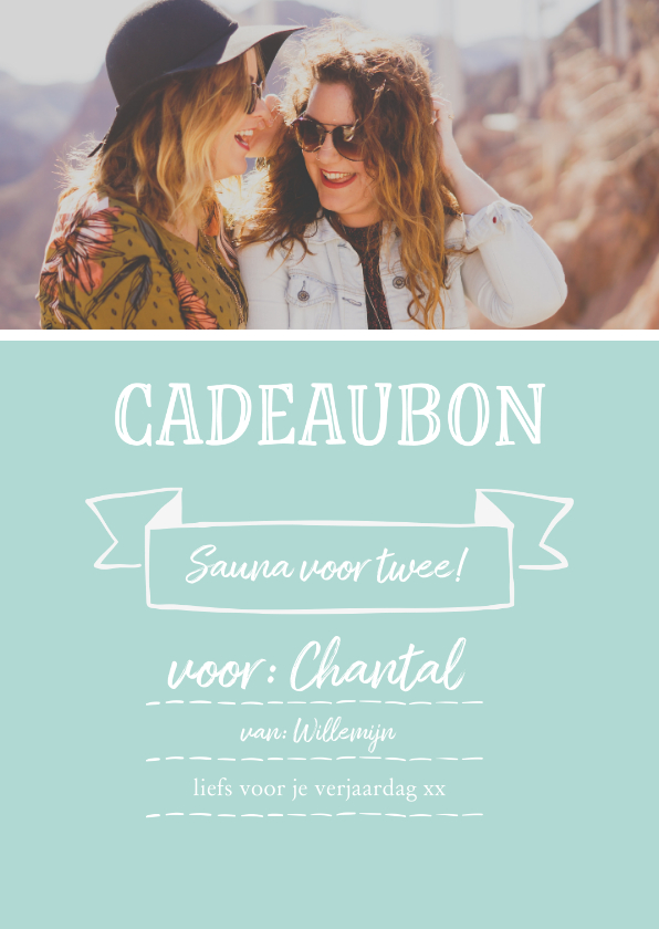 Cadeaubon met foto voor een vriend | Kaartje2go