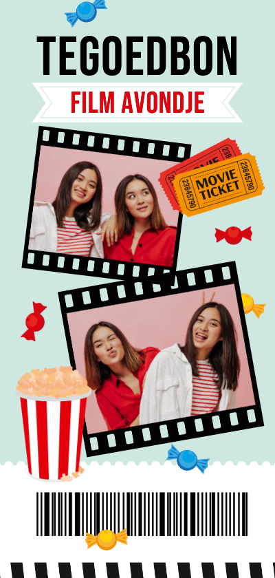 Tegoedbon maken - Tegoedbon film avondje bioscoop uitnodiging ticket
