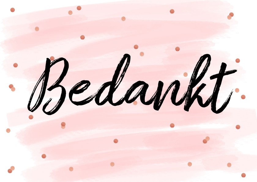 Bedankkaart trouwen confetti aquarel - Trouwkaarten Trouwkaarten - Bedankkaart trouwen confetti aquarel