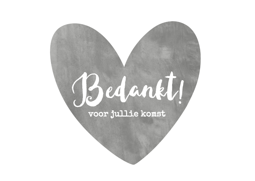Bedankt bruiloft aquarel grijs - Trouwkaarten Trouwkaarten - Bedankt bruiloft aquarel grijs