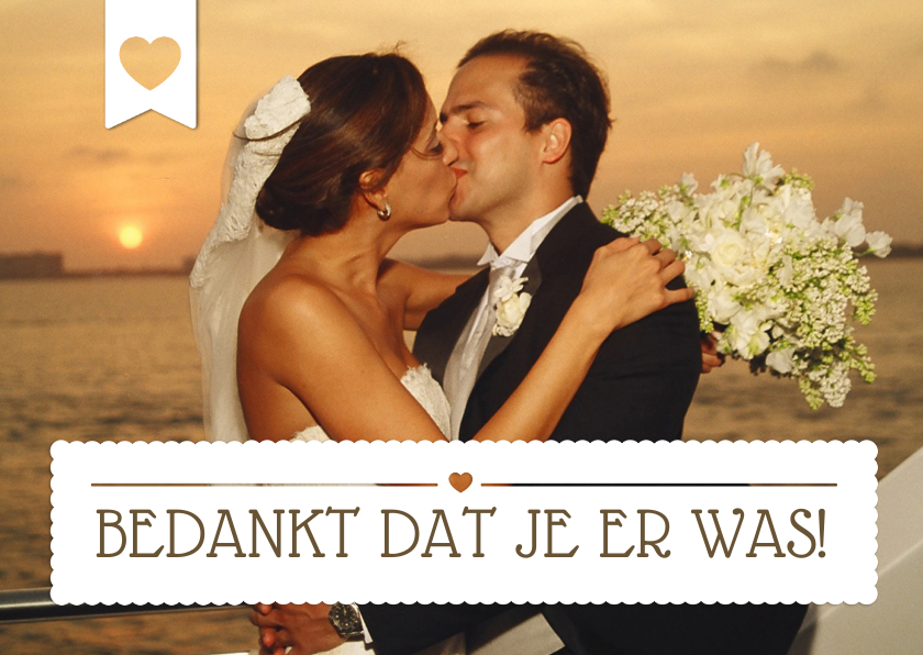 Bedankt Huwelijk Eigen Foto - Trouwkaarten Trouwkaarten - Bedankt Huwelijk Eigen Foto