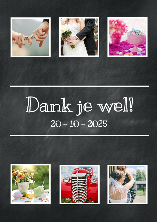 Bedankt voor alles - DH - Trouwkaarten Trouwkaarten - Bedankt voor alles - DH