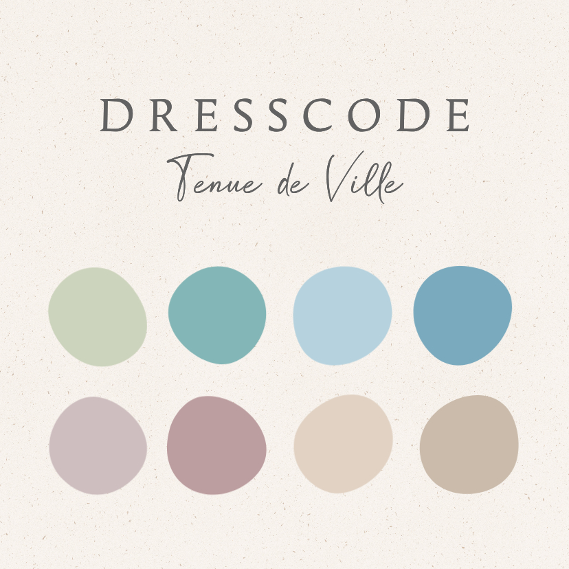 Dresscode kaartje bruiloft met papier textuur - Trouwkaarten Trouwkaarten - Dresscode kaartje bruiloft met papier textuur