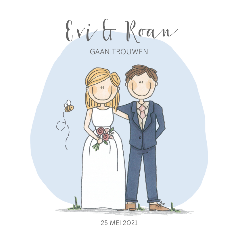 Trouwkaarten - Evi & Roan gaan trouwen