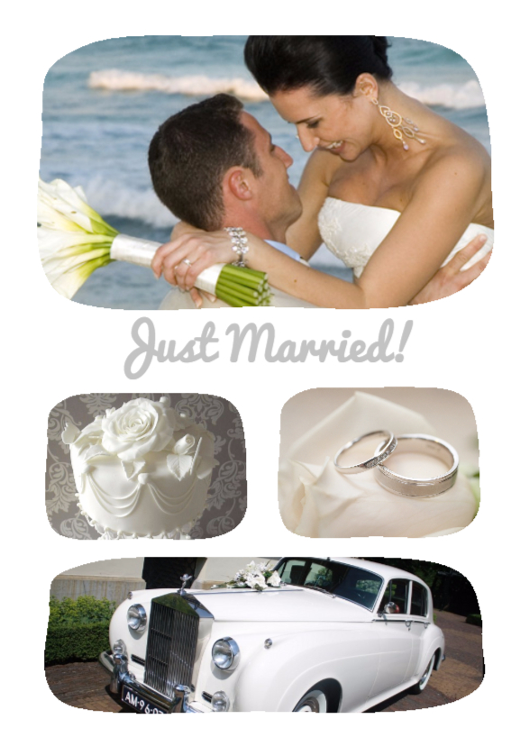 Just Married! - BK - Trouwkaarten Trouwkaarten - Just Married! - BK