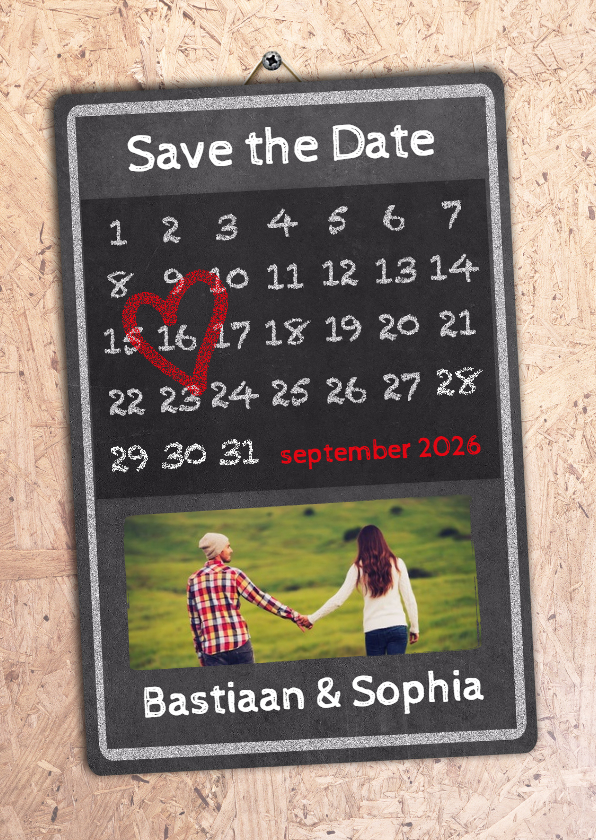 Kalender OSB Save the Date - BK - Trouwkaarten Trouwkaarten - Kalender OSB Save the Date - BK