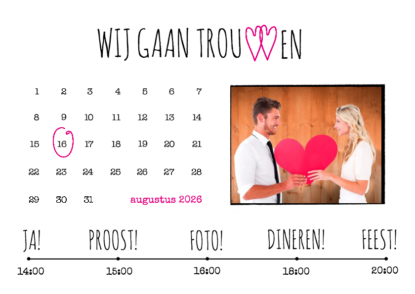 Kalender trouwen wit - BK Kalender trouwen wit - BK