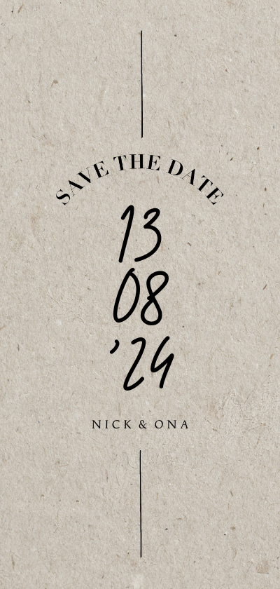 Less is more save the date trouwkaart met datum typografie - Trouwkaarten Trouwkaarten - Less is more save the date trouwkaart met datum typografie