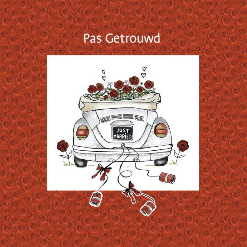 Pasgetrouwd kever - Trouwkaarten Trouwkaarten - Pasgetrouwd kever