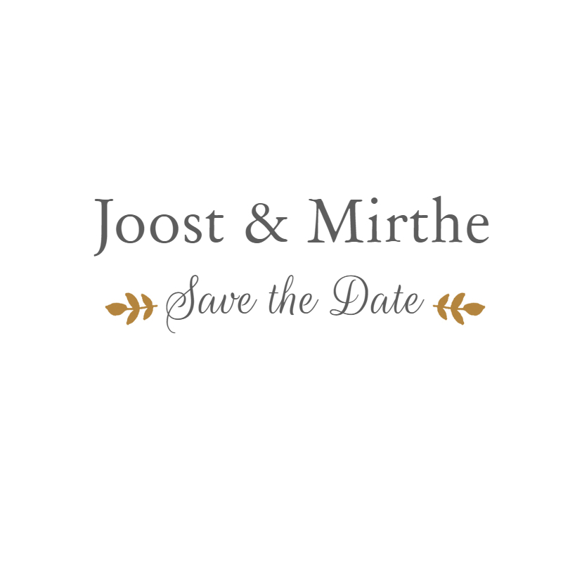 Save the date blaadjes Save the date blaadjes
