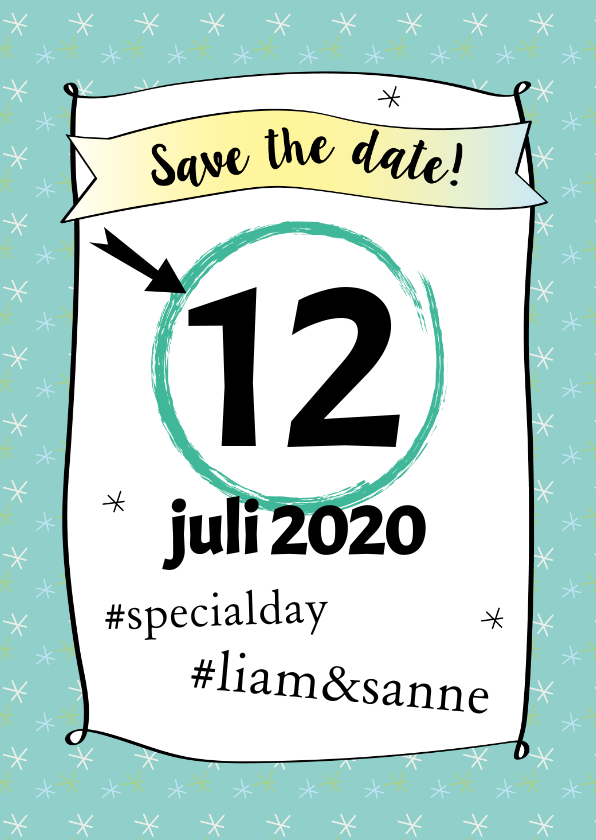 Save the date grafisch - Trouwkaarten Trouwkaarten - Save the date grafisch