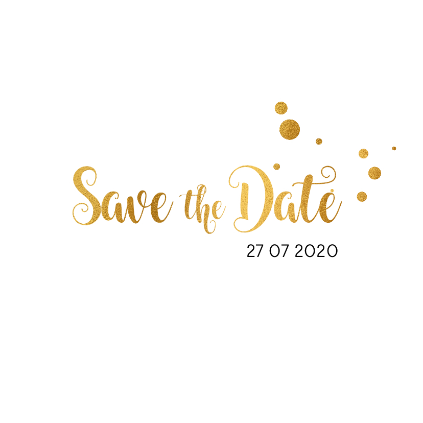 Save the date kaart trouwen goud serie - Trouwkaarten Trouwkaarten - Save the date kaart trouwen goud serie