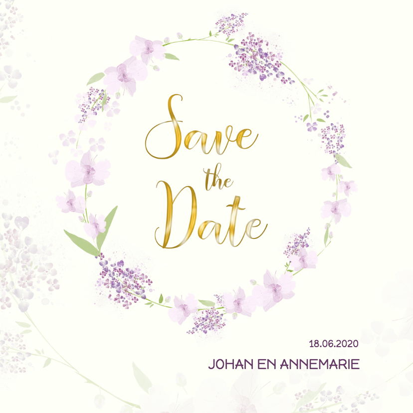 Save the date orchidee - Trouwkaarten Trouwkaarten - Save the date orchidee
