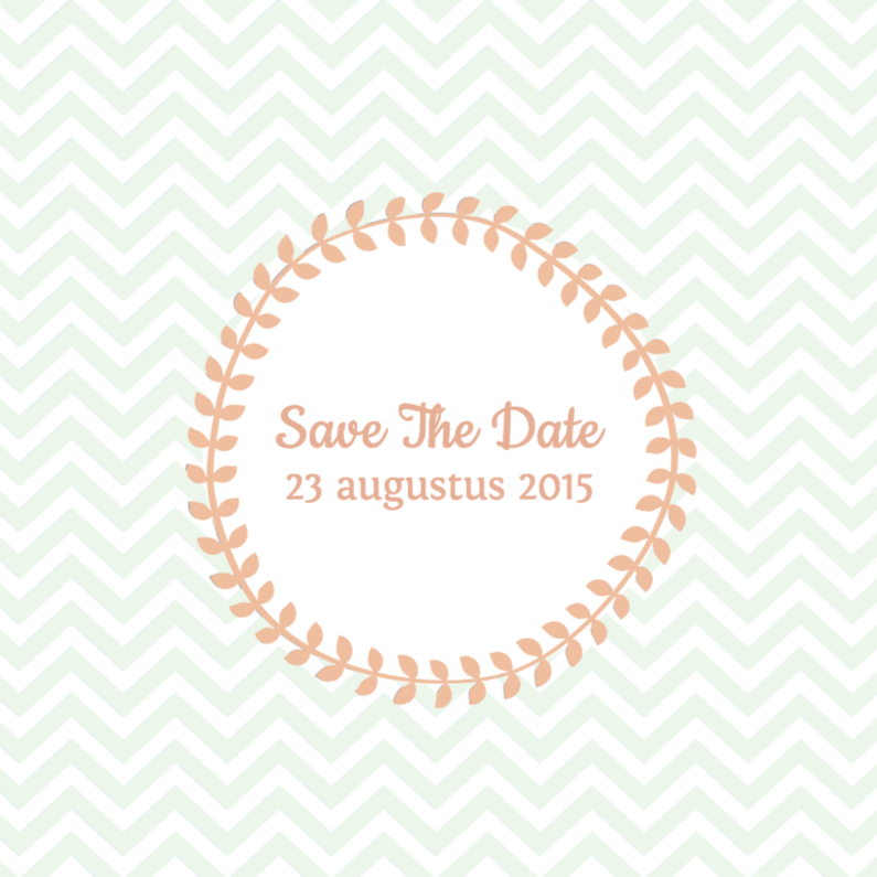Save the date zig zag - Trouwkaarten Trouwkaarten - Save the date zig zag