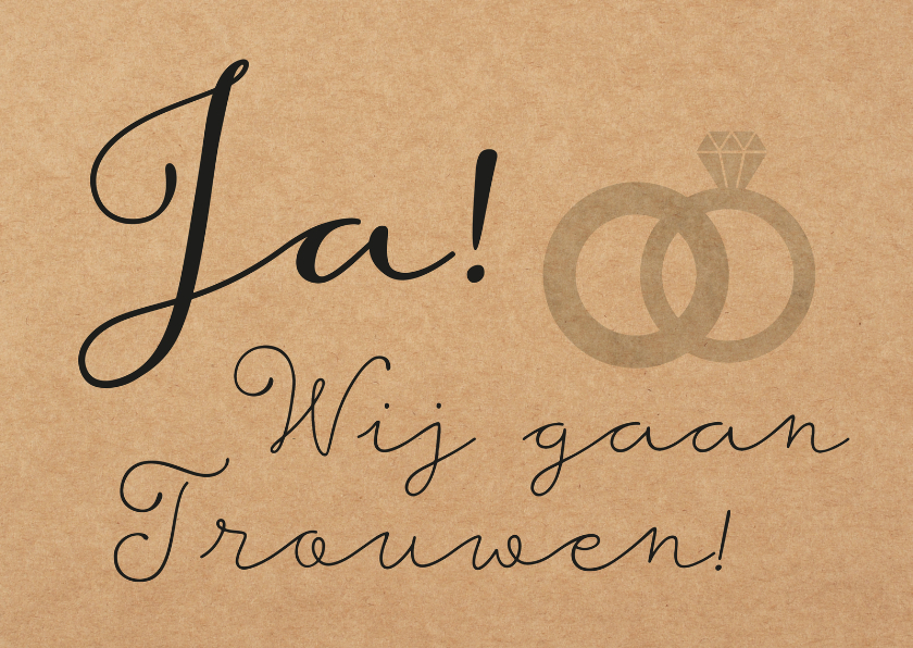 Trouwen Ringen Kraft - Trouwkaarten Trouwkaarten - Trouwen Ringen Kraft