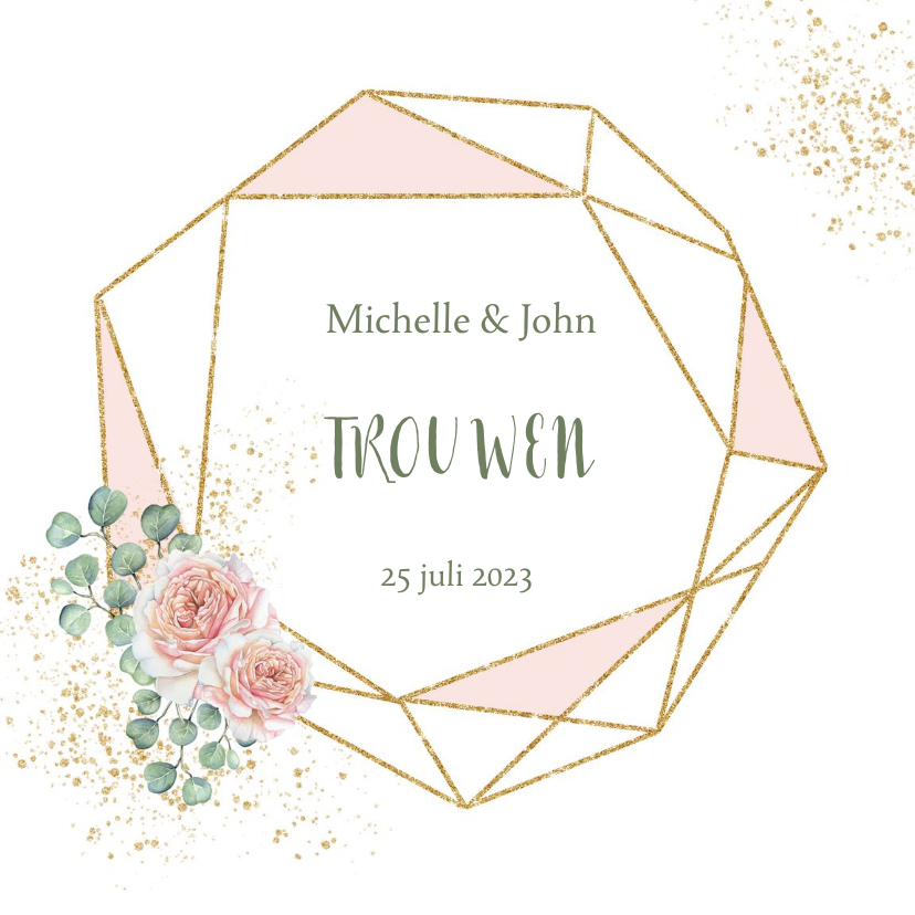 Trouwen rozen geometrisch Trouwen rozen geometrisch