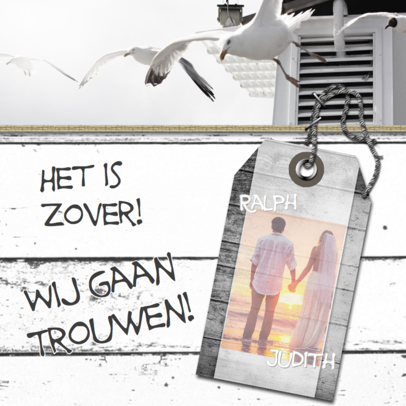 Trouwen strand zee openlucht - Trouwkaarten Trouwkaarten - Trouwen strand zee openlucht