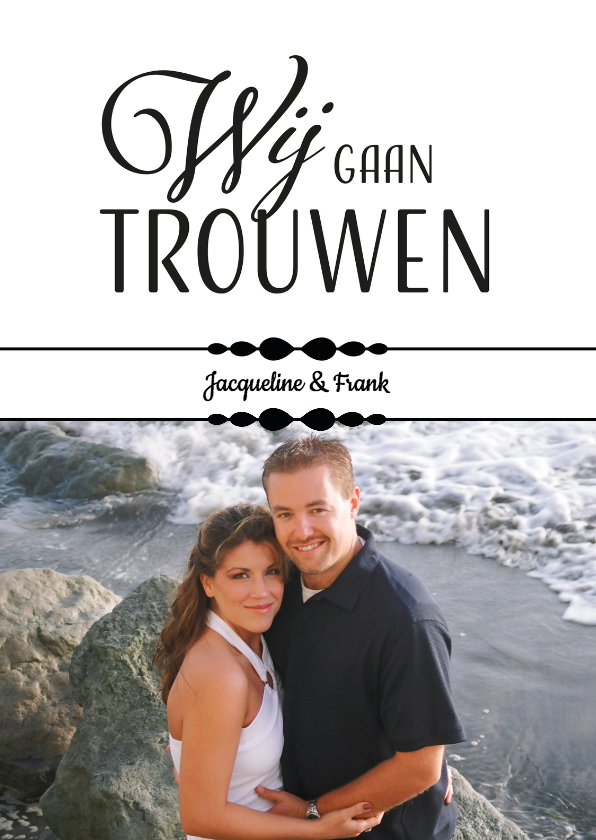Trouwen - zwart wit EM - Trouwkaarten Trouwkaarten - Trouwen - zwart wit EM