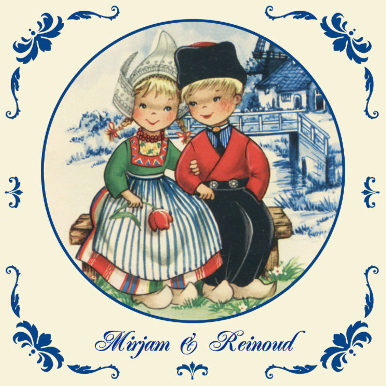 Trouwkaart oud Hollands Trouwkaarten Kaartje2go