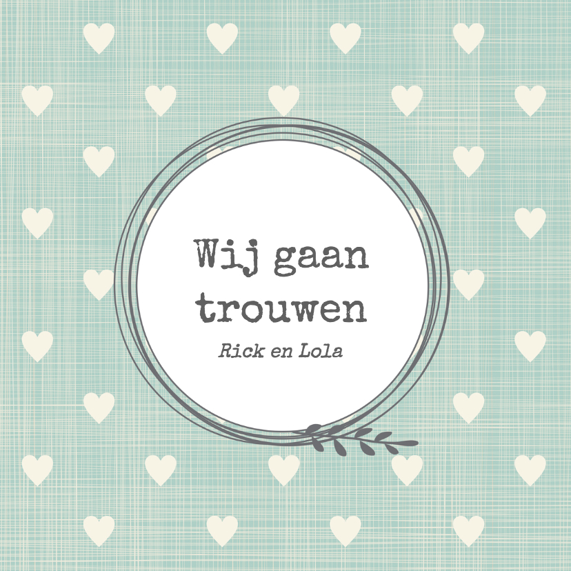 Trouwkaart Rick en Lola - Trouwkaarten Trouwkaarten - Trouwkaart Rick en Lola