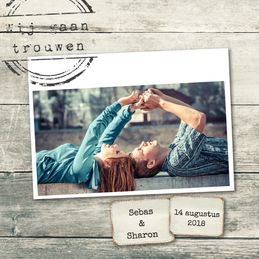 Trouwkaart Sebas en Sharon - Trouwkaarten Trouwkaarten - Trouwkaart Sebas en Sharon