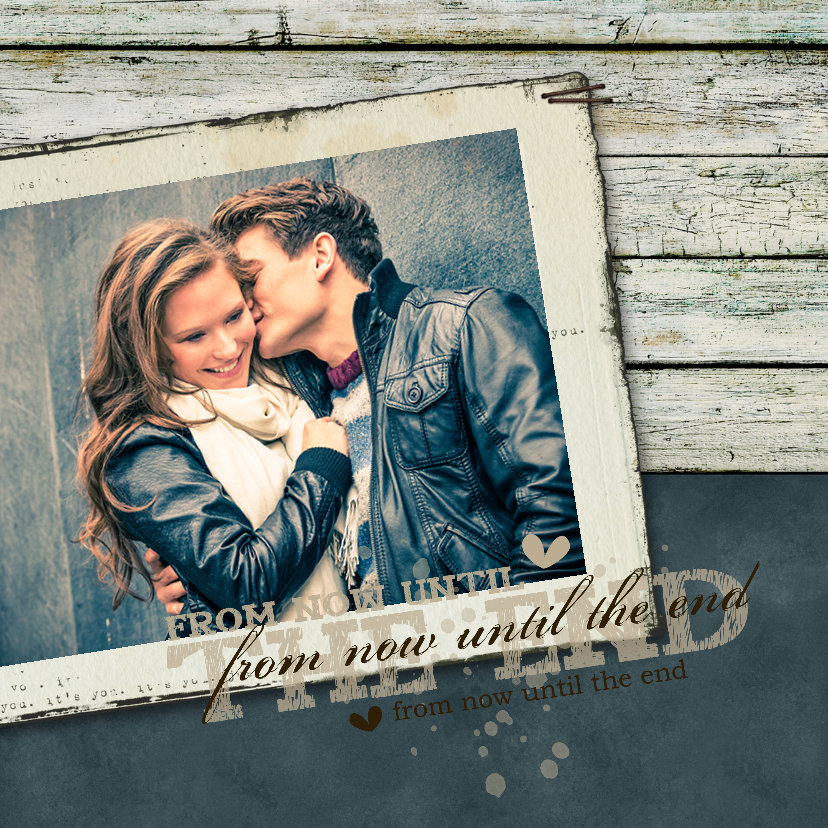Trouwkaart stoer met eigen foto's - Trouwkaarten Trouwkaarten - Trouwkaart stoer met eigen foto's