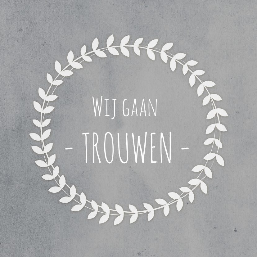 Trouwkaart Uitnodiging Koren gr - Trouwkaarten Trouwkaarten - Trouwkaart Uitnodiging Koren gr