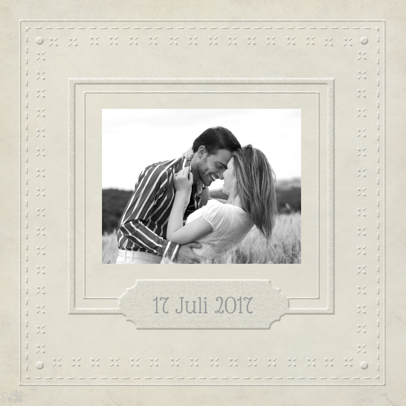 Trouwkaart vintage lijst Trouwkaart vintage lijst