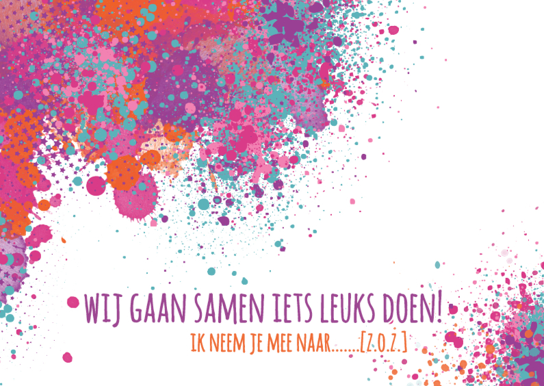 15281 Wij gaan iets leuks doen! - Uitnodigingen Uitnodigingen - 15281 Wij gaan iets leuks doen!