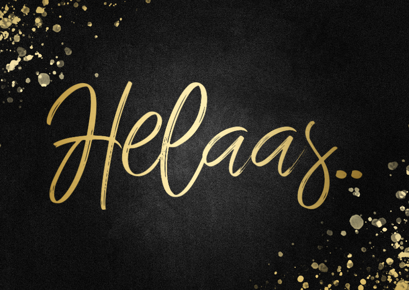 Uitnodigingen - Annuleringskaartje helaas vierkant goud met spetters
