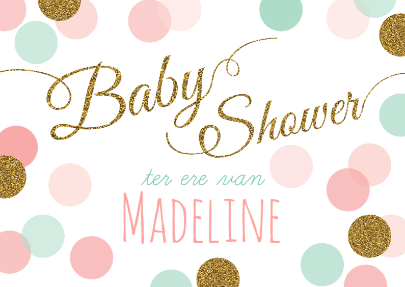 Babyshower Confetti - Uitnodigingen Uitnodigingen - Babyshower Confetti