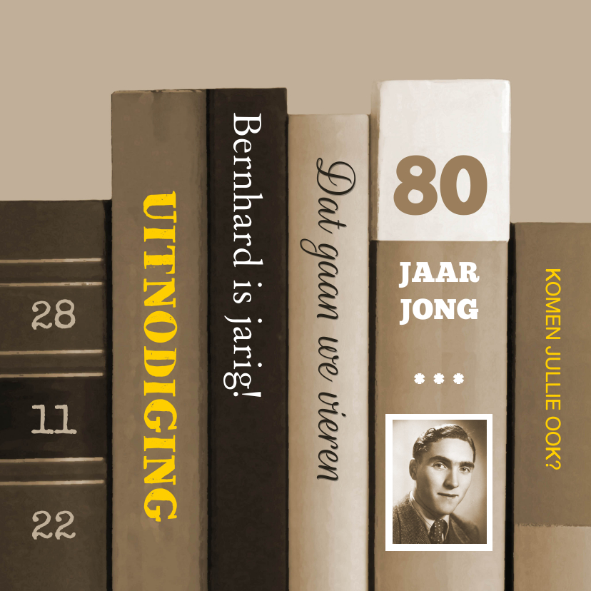 boeken 80 jaar - Uitnodigingen Uitnodigingen - boeken 80 jaar