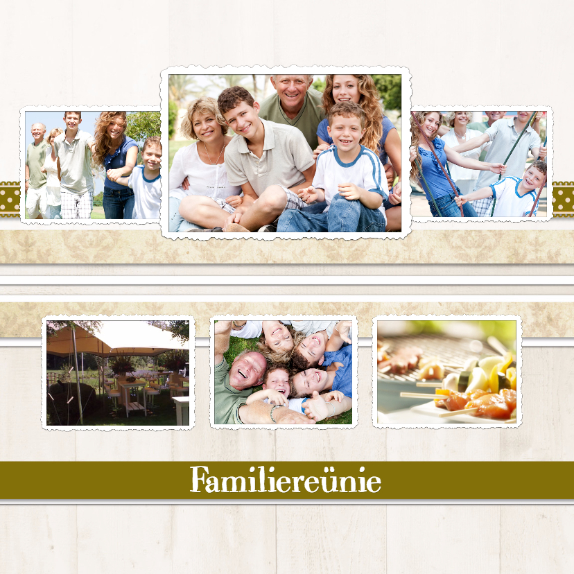 Collagekaart Reünie - BK - Uitnodigingen Uitnodigingen - Collagekaart Reünie - BK