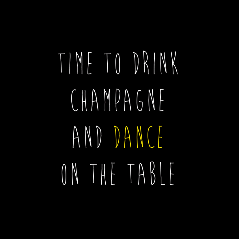 Dance on the table - Uitnodigingen Uitnodigingen - Dance on the table