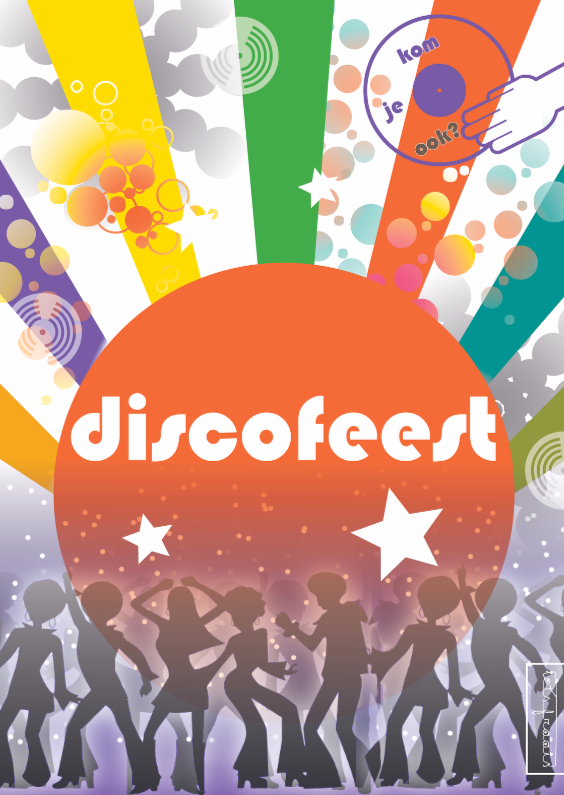 Discofeest - disco retro - Uitnodigingen Uitnodigingen - Discofeest - disco retro