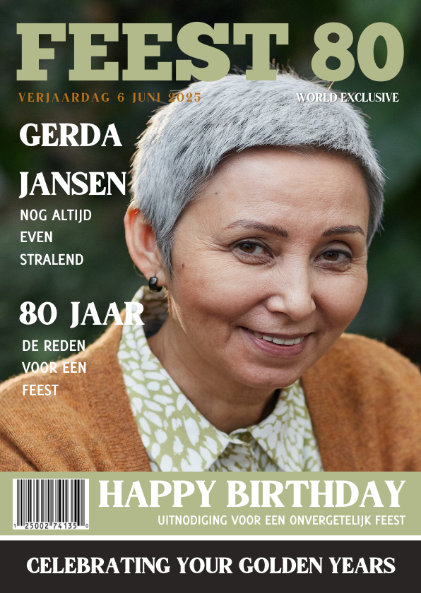 Eigentijdse magazine cover uitnodiging - Uitnodigingen Uitnodigingen - Eigentijdse magazine cover uitnodiging