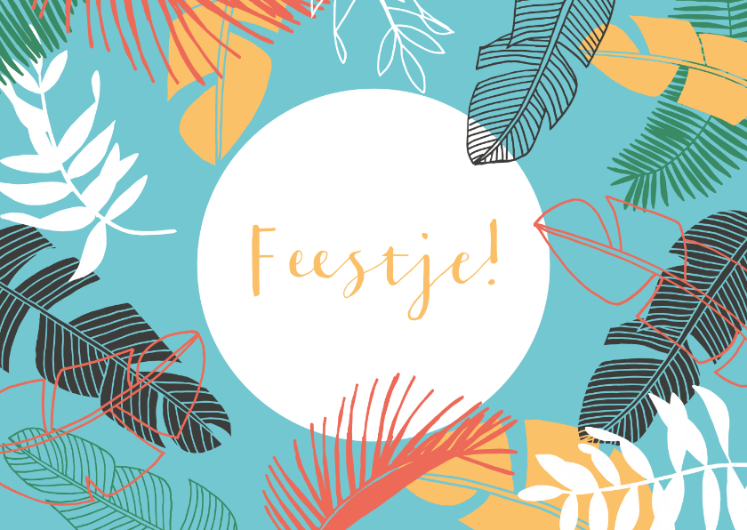 Feestje bladeren - Uitnodigingen Uitnodigingen - Feestje bladeren