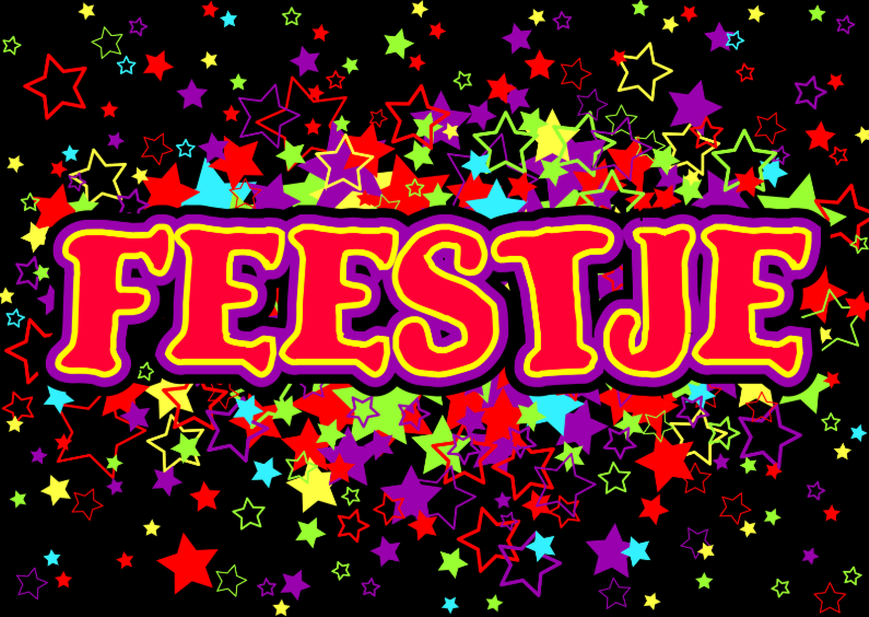FEESTJE stoere uitnodiging met sterren - Uitnodigingen Uitnodigingen - FEESTJE stoere uitnodiging met sterren