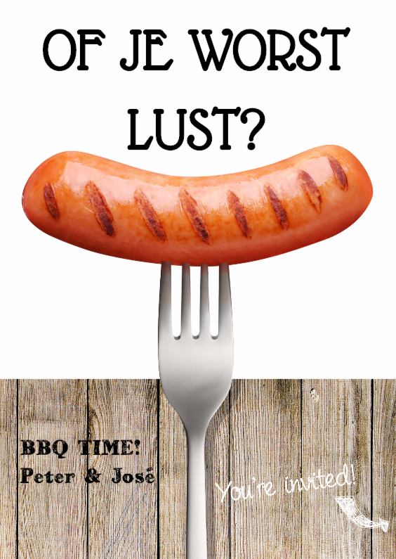 Grappige BBQ uitnodiging - Uitnodigingen Uitnodigingen - Grappige BBQ uitnodiging