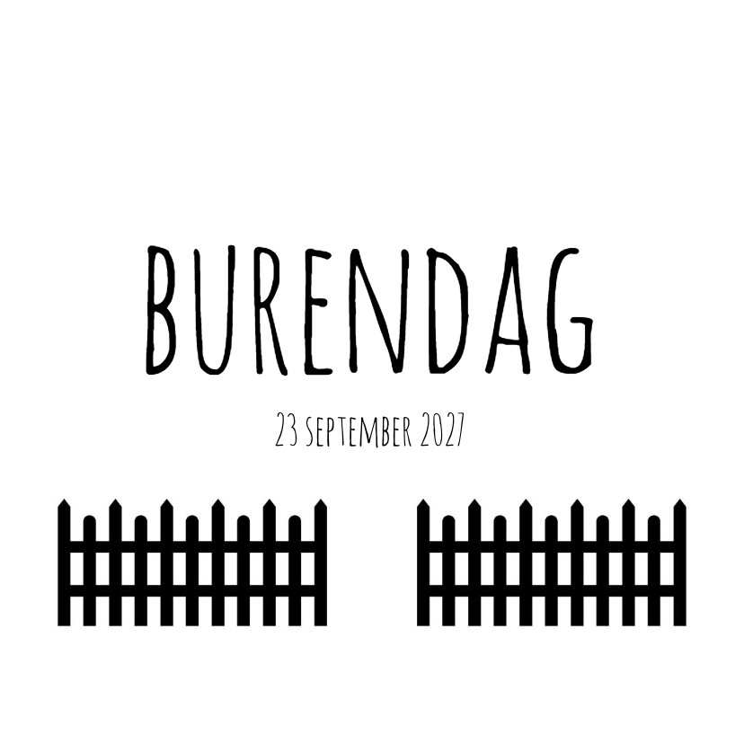 Uitnodigingen - Hekje open voor de buren