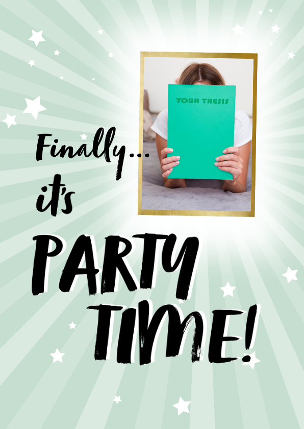 Hippe PhD Promotie Feest Uitnodiging met eigen thesis omslag - Uitnodigingen Uitnodigingen - Hippe PhD Promotie Feest Uitnodiging met eigen thesis omslag