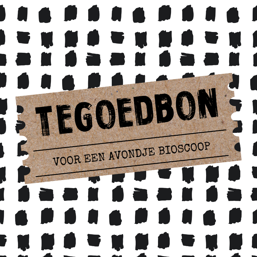 Hippe tegoedbon kaart Kraft - Uitnodigingen Uitnodigingen - Hippe tegoedbon kaart Kraft